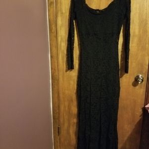 long black jump apparel lace dress